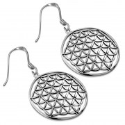 Flower of Life Silver Earrings - ep350h